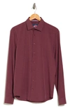 Soul Of London Microfiber Button-up Shirt In Raspberry