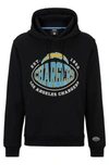Hugo Boss Boss X Nfl Cotton-blend Hoodie With Collaborative Branding In Chargers