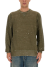 Golden Goose Journey Distressed Cotton Sweatshirt In Marrone