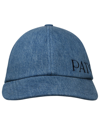 Patou Logo Denim Baseball Cap In Light Blue