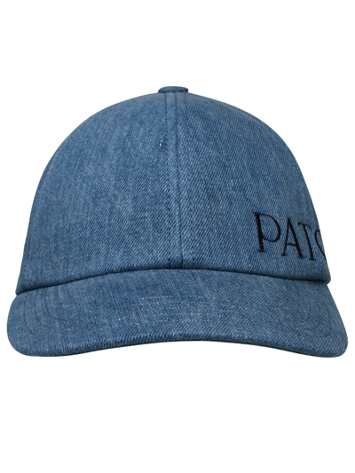 Patou Logo Denim Baseball Cap In Blue