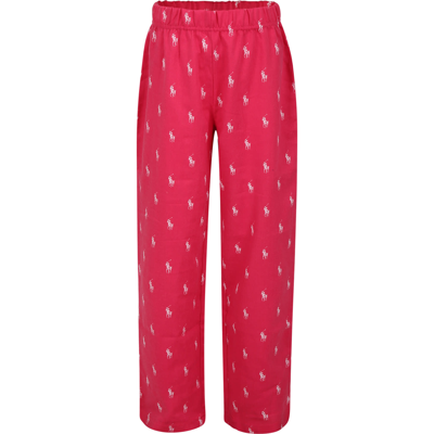 Polo Ralph Lauren Kids' Fuchsia Pajamas Pants For Girl