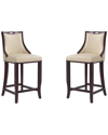 Manhattan Comfort Set Of 2 Emperor Bar Stools