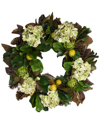 Creative Displays Green Magnolia Leaves & Lemon Wreath In Multicolor