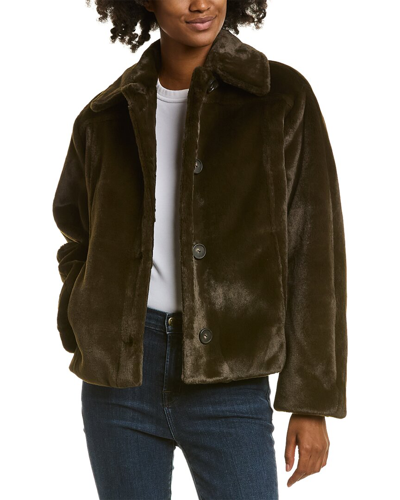 Vince Trucker Jacket In Army Green