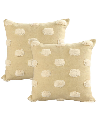 Lr Home Set Of 2 Zeal Pom-pom Throw Pillows