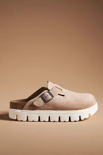 Birkenstock Boston Chunky Clogs In Beige