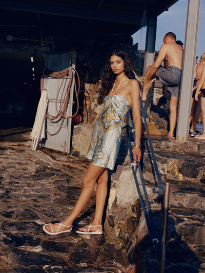 Reformation Sorrentine Silk Dress In L'isola Di Capri | ModeSens