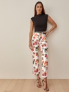 Reformation Comic High Rise Straight Jeans In Comic Book