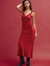 Reformation Red Neola Midi Dress In Sangre