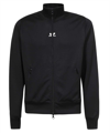 Courrèges Logo-patches Zip-up Sweatshirt In Black