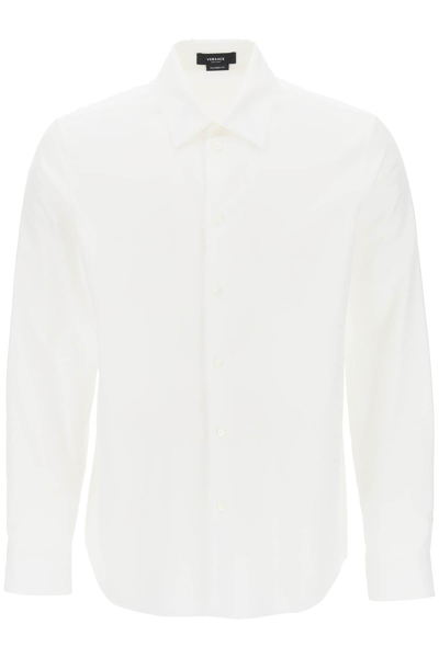 Versace Allover-jacquard Shirt In White