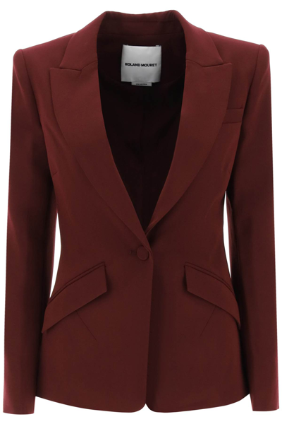 Roland Mouret Brown Single-breasted Blazer In Purple