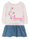 Billieblush Sequin-embellished Knitted Dress In Pink