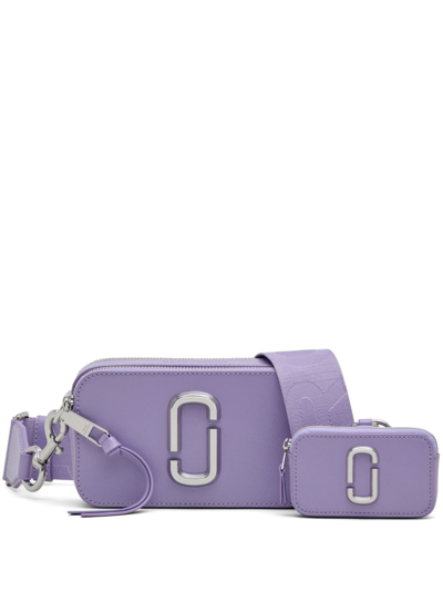 Marc Jacobs The Snapshot Leather Crossbody Bag In Purple