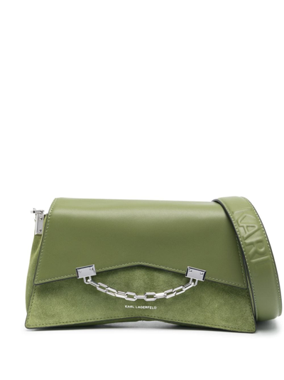 Karl Lagerfeld K/seven 2.0 Logo-print Crossbody Bag In Green