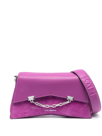 Karl Lagerfeld K/seven 2.0 Logo-print Crossbody Bag In Pink