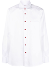 Kiton Point Collar Shirt In White