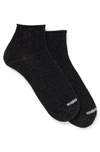 Hugo Two-pack Of Socks With Metalized Fibers In Black