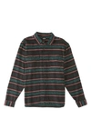 Billabong Offshore Jacquard Stripe Cotton Button-up Shirt In Phantom