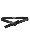 Acne Studios Knot-detail Leather Belt In Black