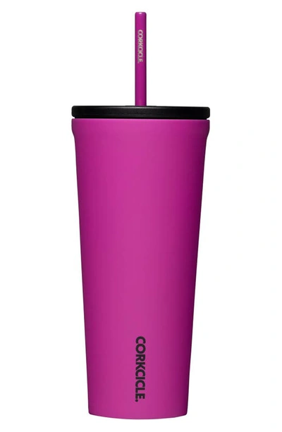 Corkcicle 24-ounce Insulated Cup With Straw In Berry Punch