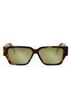 Dior Cd Diamond S5i 56mm Geometric Sunglasses In Brown