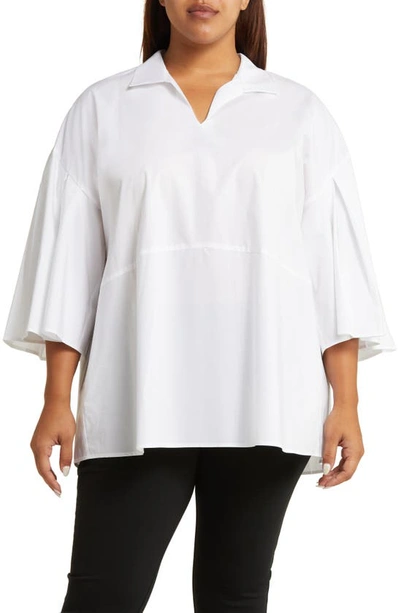 Harshman Women's Plus Size Maureen Cotton Tunic In White