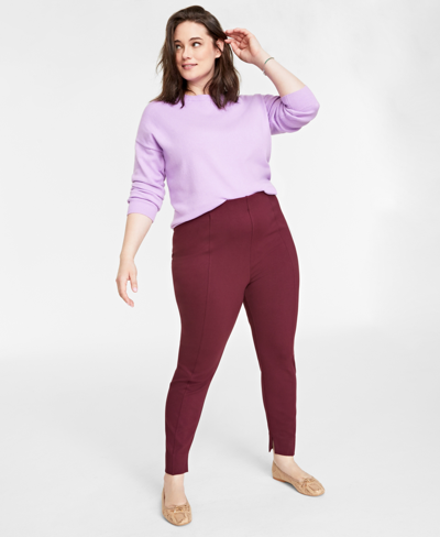 On 34th Plus Size Ponte Skinny Leggings, Regular And Short Lengths, Created For Macy's In Port Royale