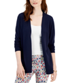 Style & Co Women's Open-front Cardigan, Created For Macy's In Navy Blue