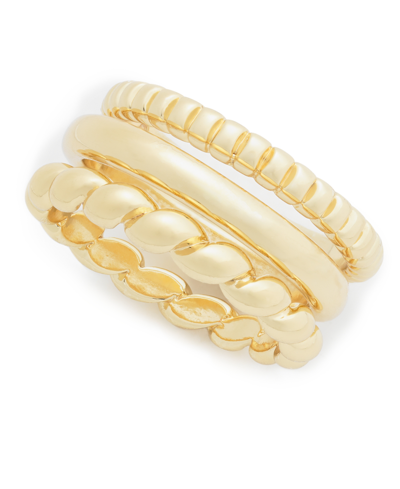 On 34th 3-pc. Set Twist Rings, Created For Macy's In Gold