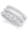 On 34th Silver-tone 3-pc. Set Twist Stack Rings, Exclusively At Macy's In Silver