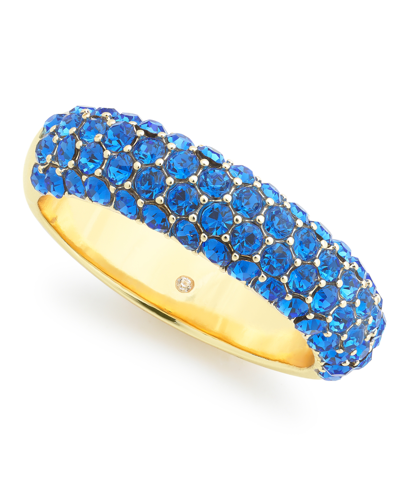 On 34th Gold-tone Pave Ring, Created For Macy's In Blue