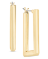 On 34th Rectangular Hoop Earrings, Created For Macy's In Gold