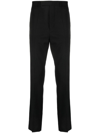 Rick Owens Off-centre Tapered-leg Trousers In Black