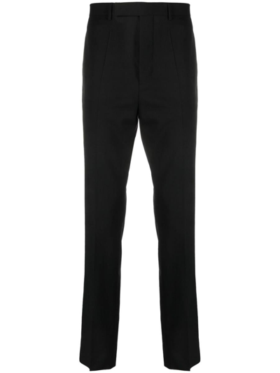 RICK OWENS RICK OWENS  OFF-CENTRE TAPERED-LEG TROUSERS