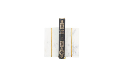 Cosmoliving By Cosmopolitan Glam Bookends, Set Of 2 In White