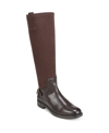 Franco Sarto Merina Knee High Boot In Castagno Brown Faux Leather/microsuede
