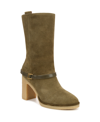 Franco Sarto Paxton Bootie In Cypress Green Suede