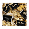 Just Candy 131 Pcs 90th Birthday Candy Party Favors Hershey's Miniatures & Almond Kisses (1.65 Lbs) In Gold