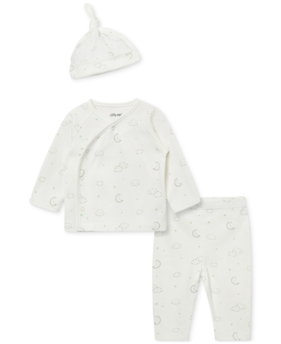 Little Me Baby Boy 3-pc. Joy Cotton Top & Bottom Set With Hat In Ivory Multi