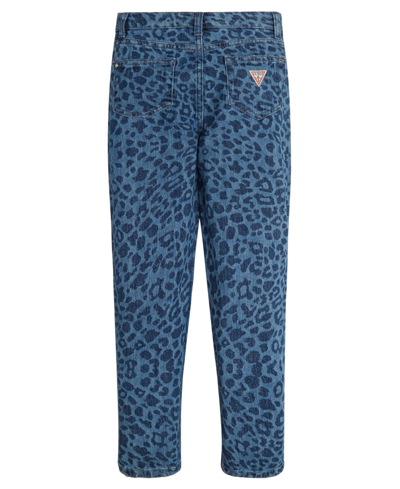 Guess Kids' Big Girls Stretch Denim All Over Laser Leo Print
