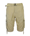 BLU ROCK MEN'S VINTAGE-LIKE COTTON CARGO BELTED SHORTS