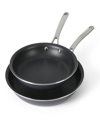 MARTHA STEWART COLLECTION LOCKTON ALUMINUM 2 PIECE FRY PAN SET