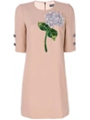 DOLCE & GABBANA Hydrangea embroidered dress,F65H3ZFURDV12154025