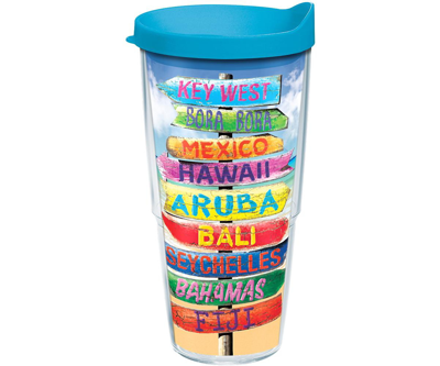 Tervis Tumbler Tervis Tropical Destination Signs Made In Usa Double Walled Insulated Tumbler Travel Cup Keeps Drink In Open Miscellaneous