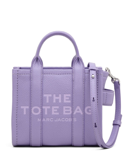 Marc Jacobs Mini The Leather Tote Bag In Purple