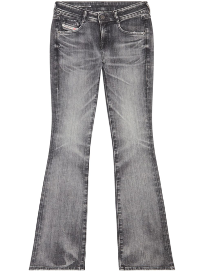 Diesel 1969 D-ebbey Low-rise Bootcut Jeans In Grey
