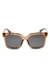 Diff 54mm Hailey Square Sunglasses In Olive Grey Crystal / Grey Lens