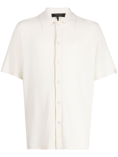 Rag & Bone Cotton-blend Plain Shirt In White